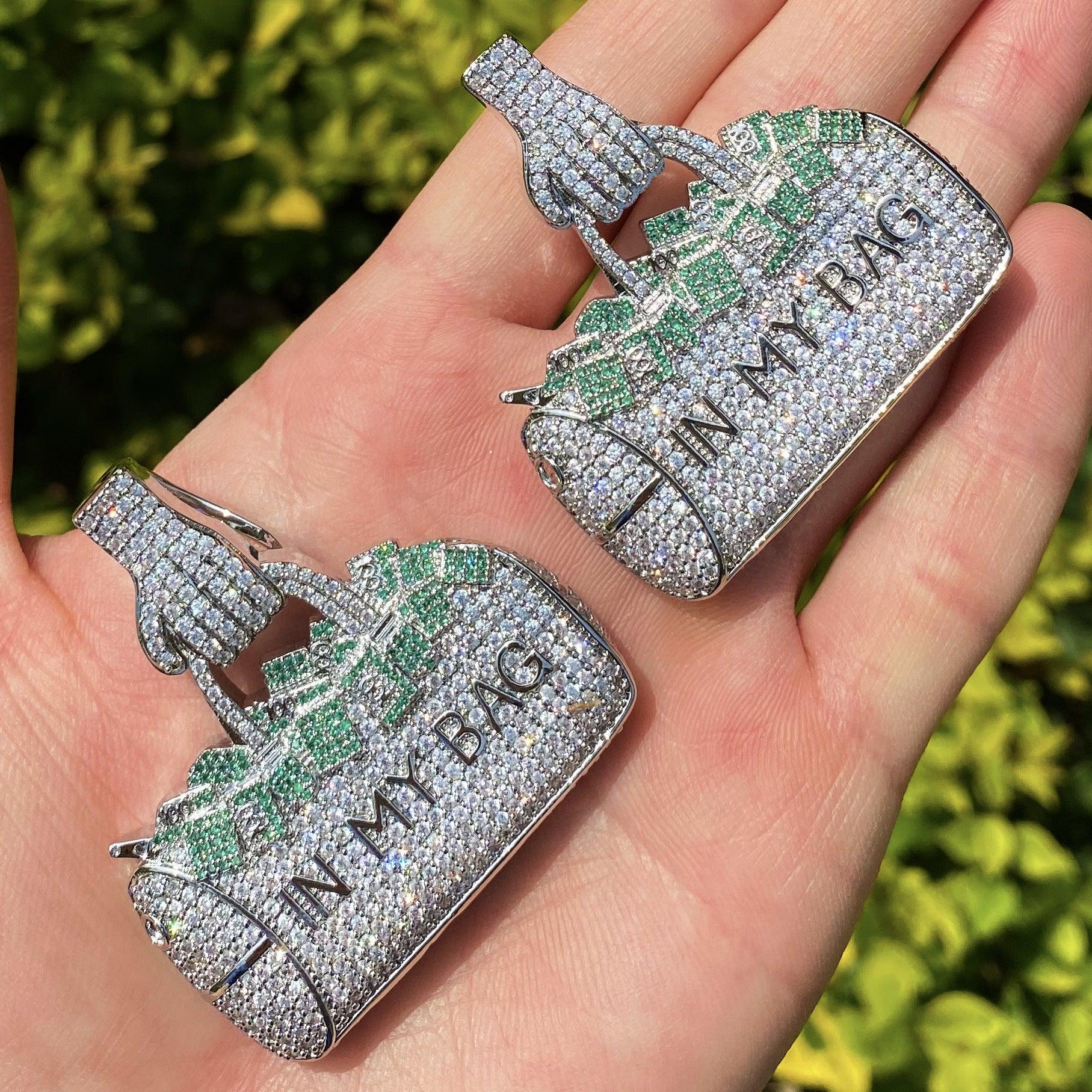 Women's "Secure The Bag" Handbag Necklace | Premium Copper CZ Wealth Jewelry - CaratixJewelry